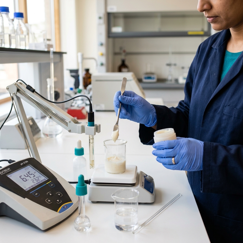 Personal-care product sample prepared for chemico-physical analysis