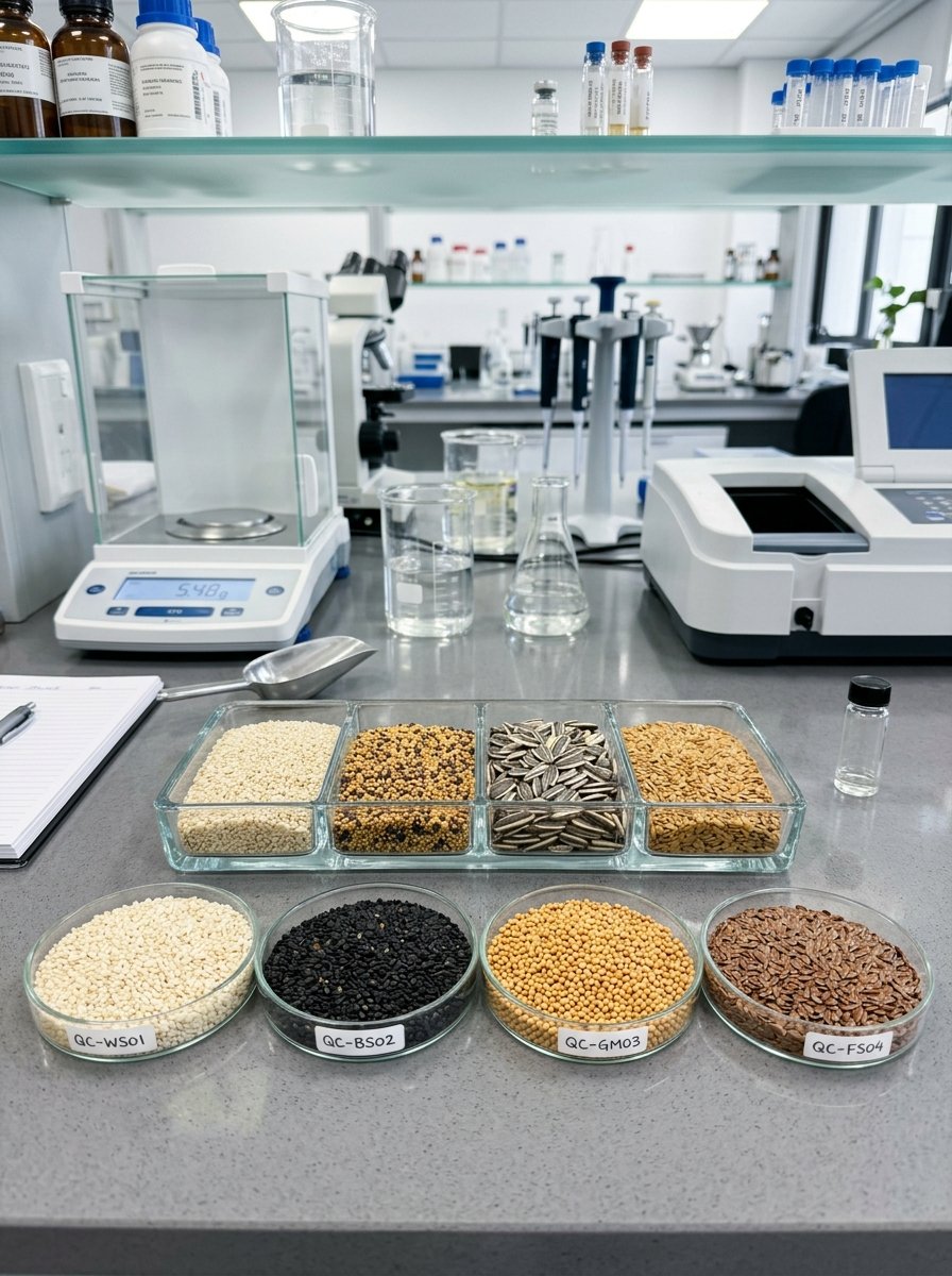 Analytical laboratory testing for export oilseeds and sesame seeds