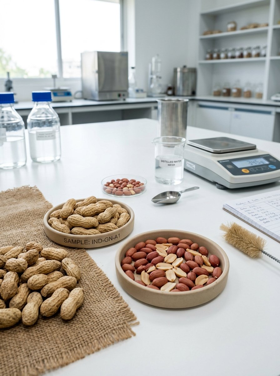 Export quality peanuts in shells and kernels laboratory testing